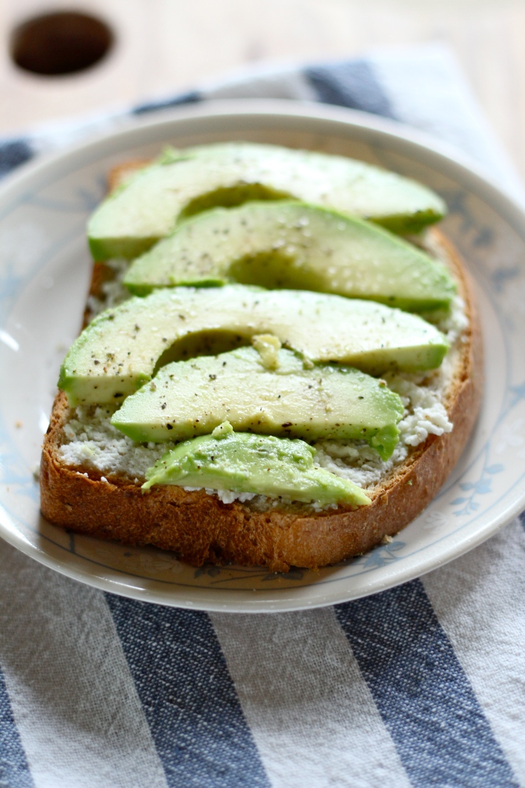 avocado ricotta toast by cheeky baker